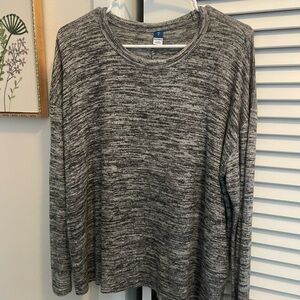 Old Navy Luxe Heathered Gray Knit Top